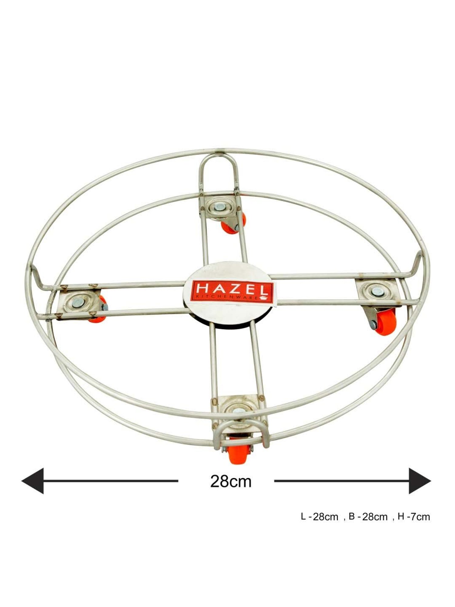 Hazel Silver Stainless Steel Gas Trolley