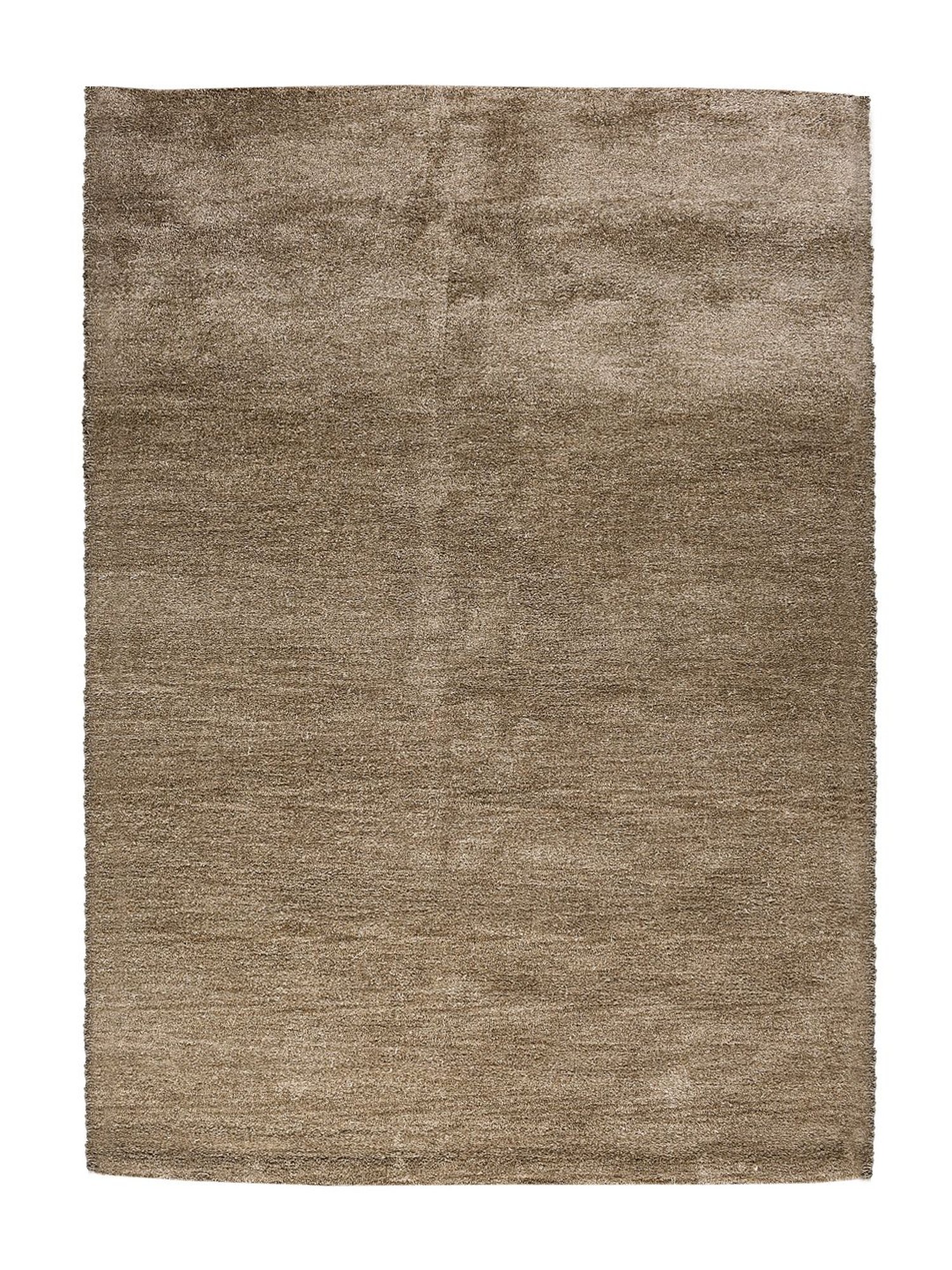 Saral Home Self Design Beige Microfibre Anti Skid Carpet