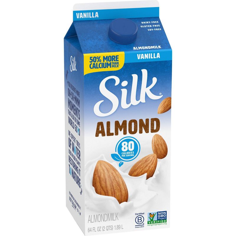 Silk Almond Vanilla Almond Milk - 0.5gal