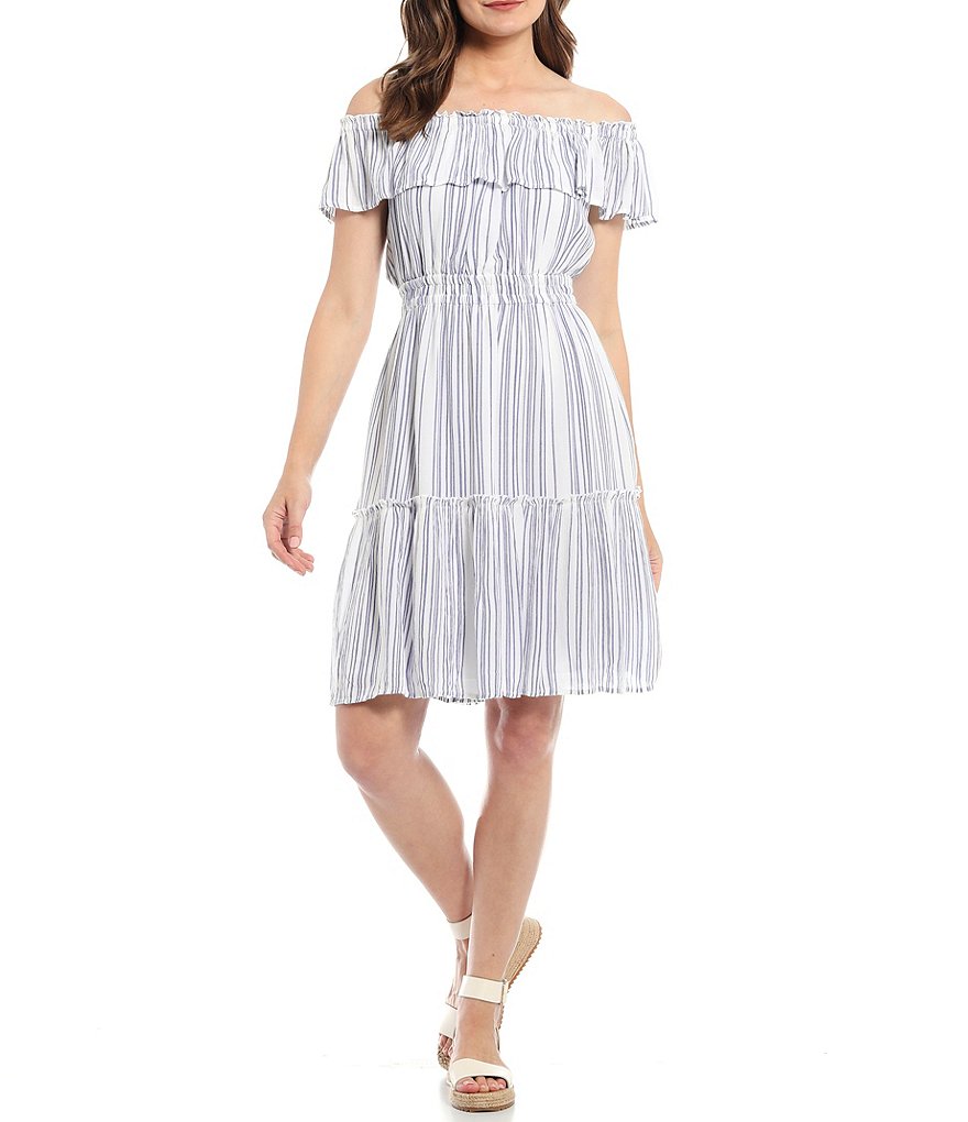 Tommy Bahama Aloha Avenue Off-the-Shoulder Ruffle Dress