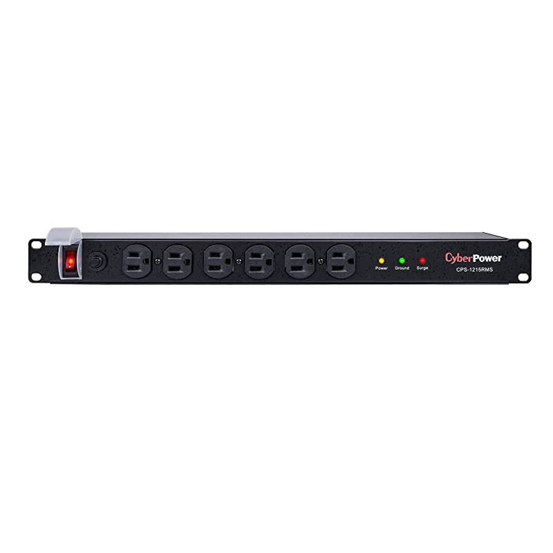 CPS1215RMS Surge Protector 120V15A 12 Outlets 15ft Power Cord 1U Rackmount