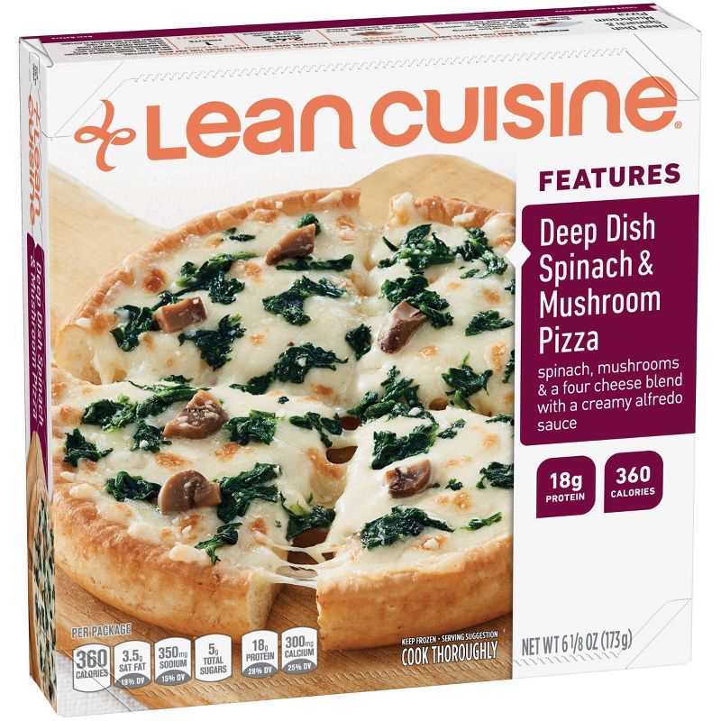 Lean Cuisine Deep Dish Spinach & Mushroom Frozen Pizza - 6.1oz