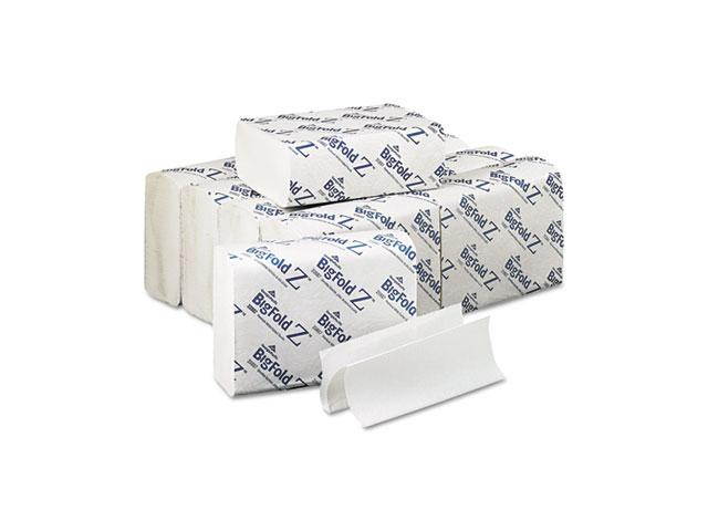 Georgia Pacific 20887 Big Fold Z Paper Towels, 10-1/5 x 10-4/5, White, 220/Pack, 10/Carton