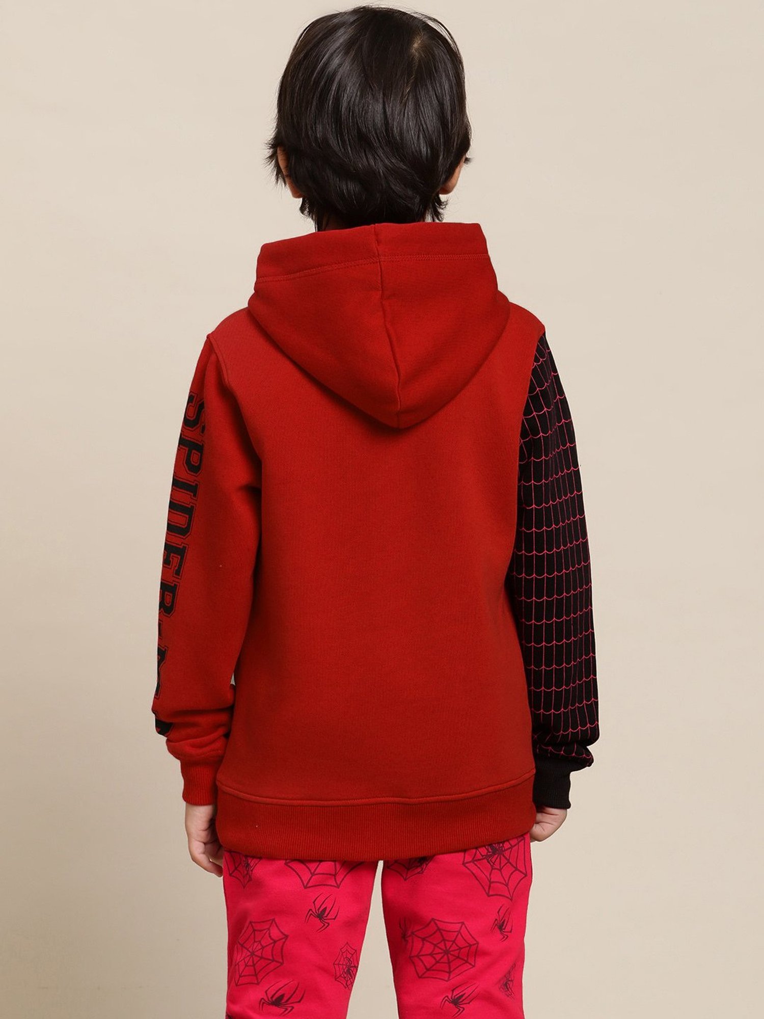 Kidsville Spiderman Printed Multicolor Hoodie For Boys