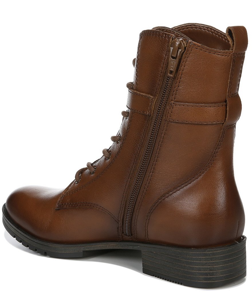 Naturalizer Sycamore Leather Moto Block Heel Booties