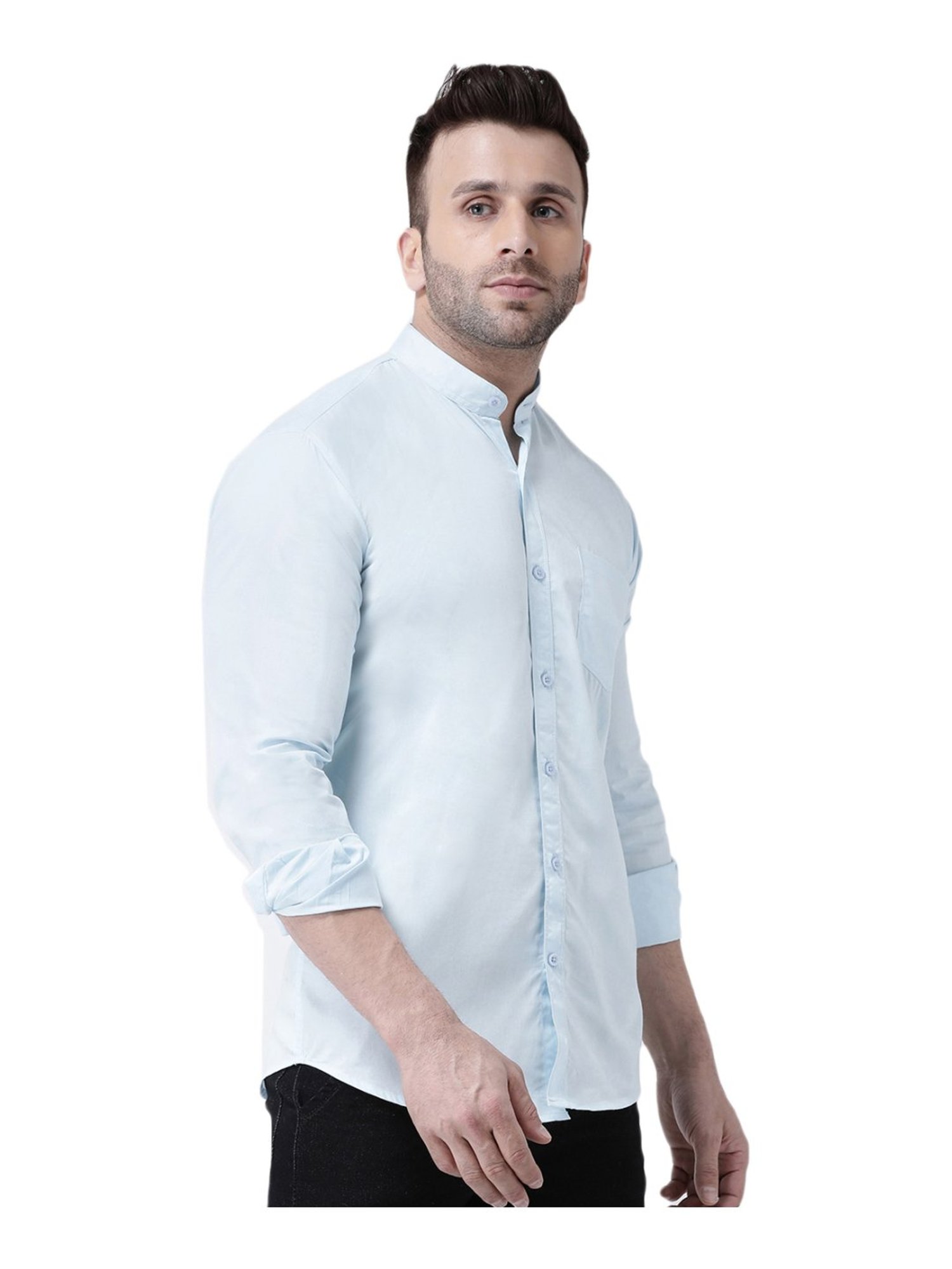 Hang Up Blue Cotton Slim Fit Shirt