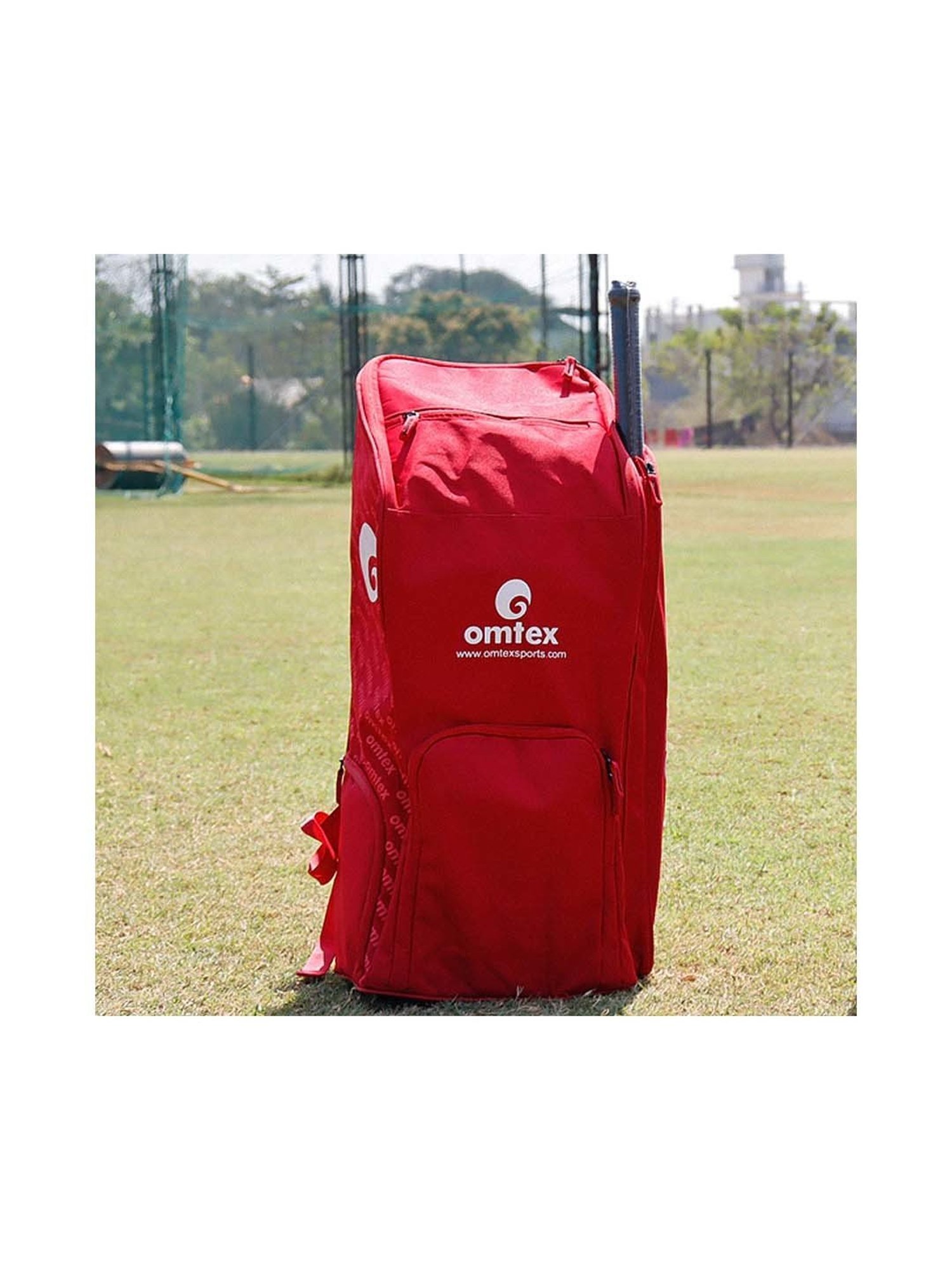 Omtex Red Cricket Duffle Kit Bag for Junior Cricketers