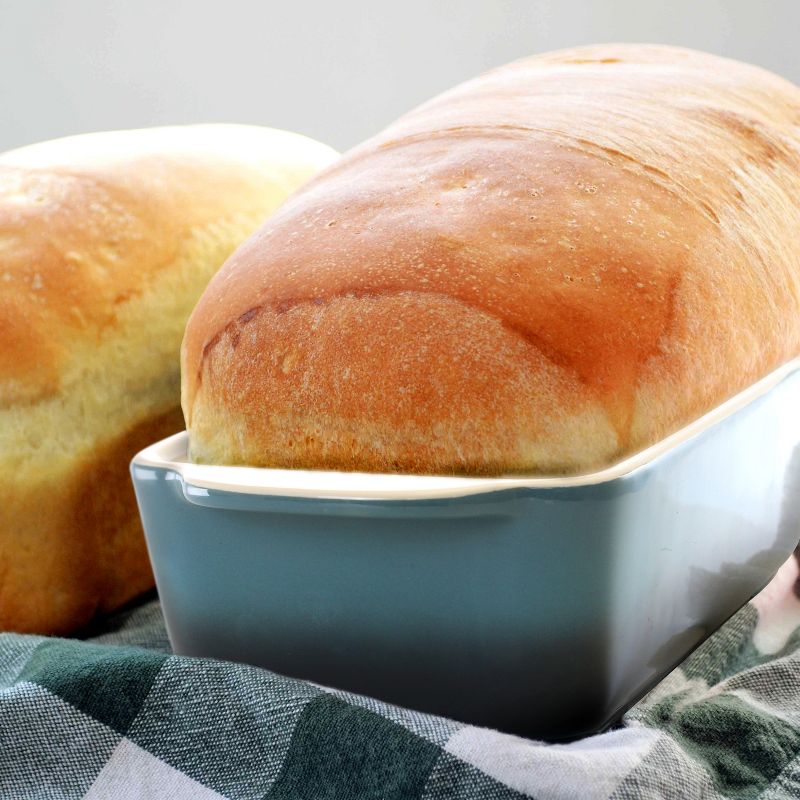 Crock Pot Artisan 1.25 Quart Rectangle Stoneware Bake Pan in Blue