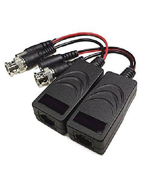 HDView Video and Power Passive Balun BNC Transceiver for 720P 1080P 3MP 4MP 5MP HD-TVI/CVI/AHD/Analog/960H Camera (1 Pair)