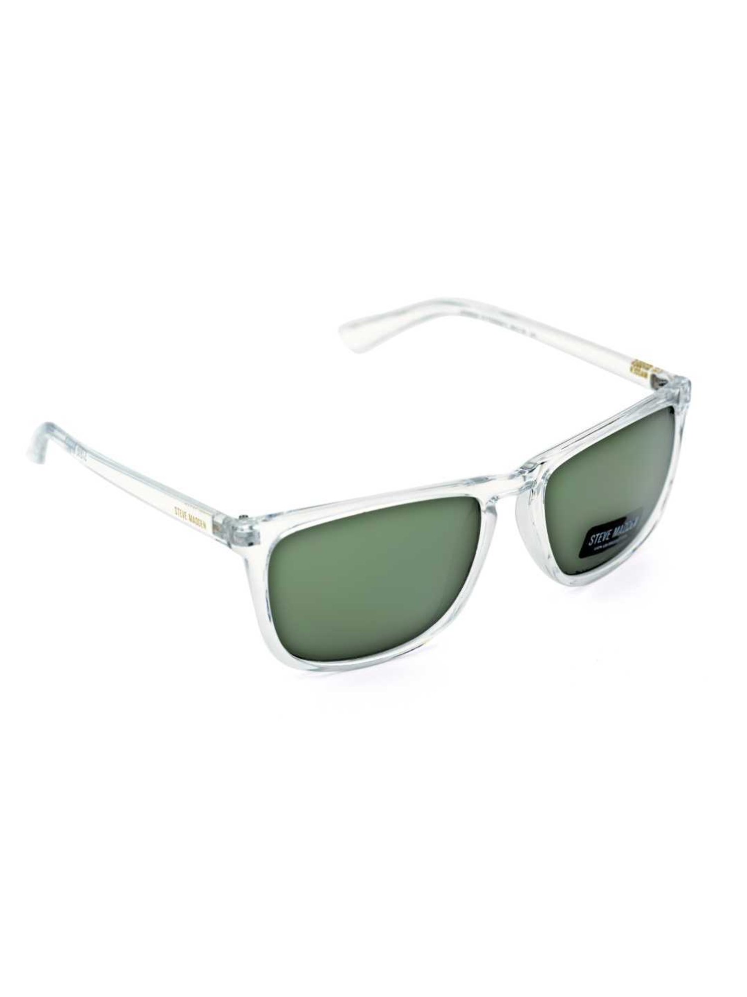 STEVE MADDEN Clear Oversize Irregular Sunglasses for Men