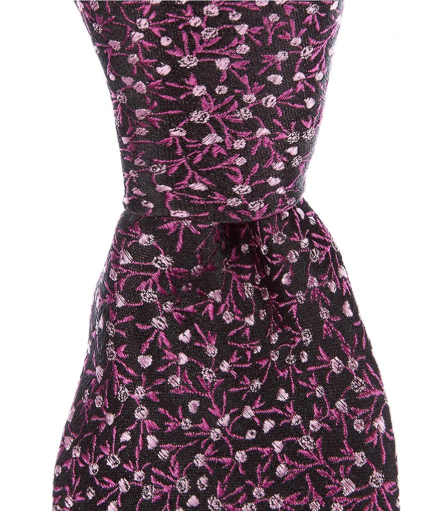 Murano Astor Floral Skinny 2 3/4#double; Silk Tie