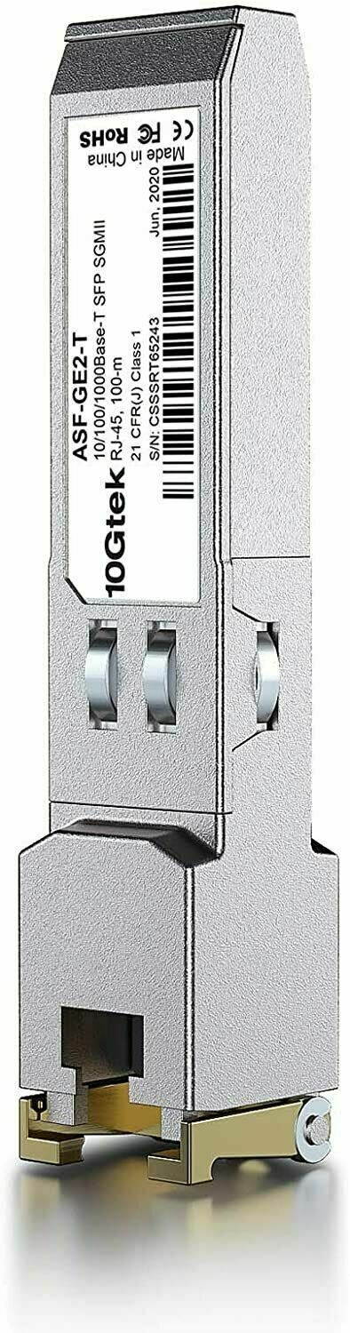 100/1000Base-T SFP Transceiver Multi-rate Module  SGMII Copper RJ-45 CAT.5e Compatible with Mikrotik