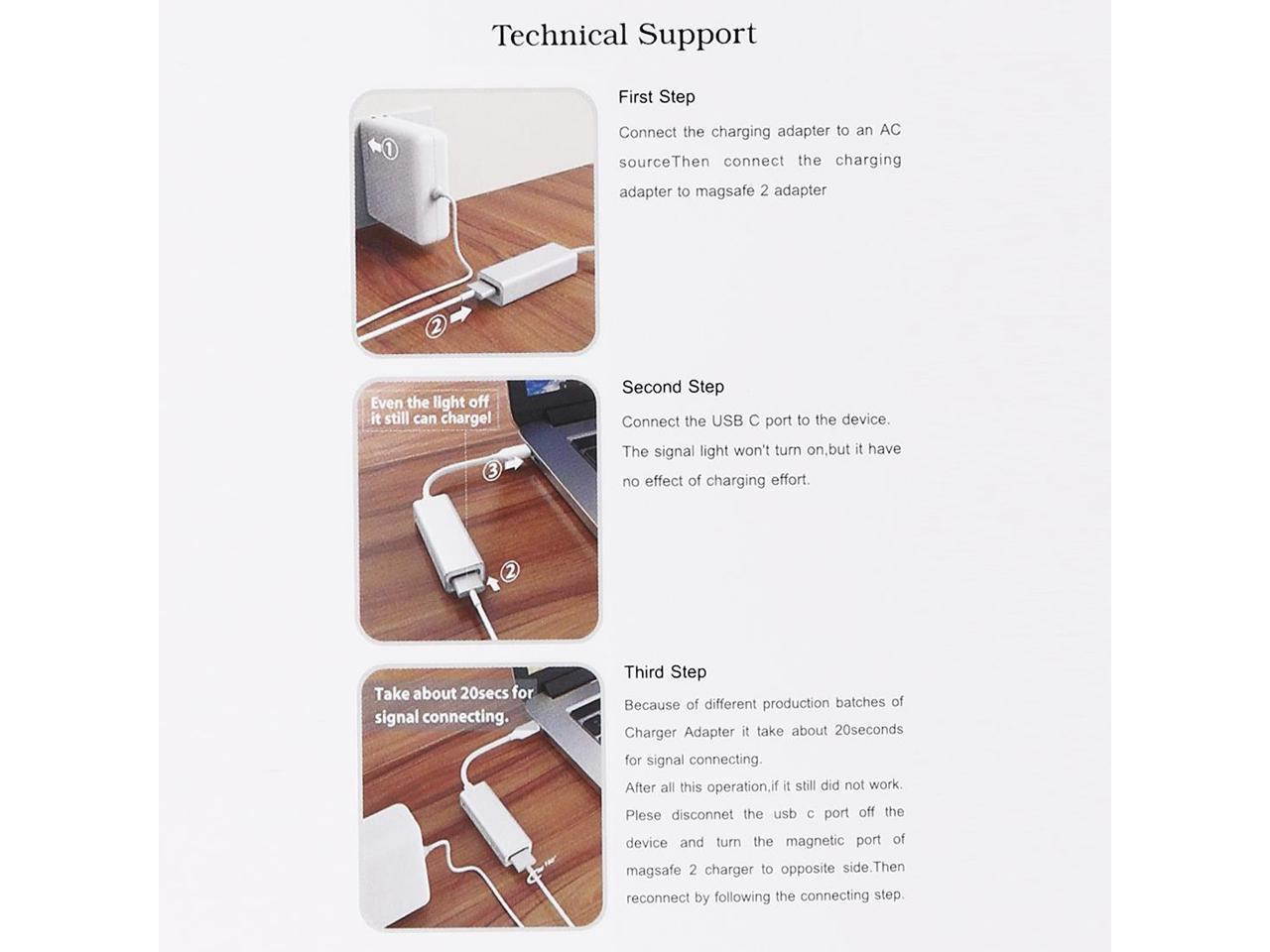 AnyWatt USB C/Type C to MagSafe 1/2 Power Adapter Charge Adapter Converter for MacBook Pro