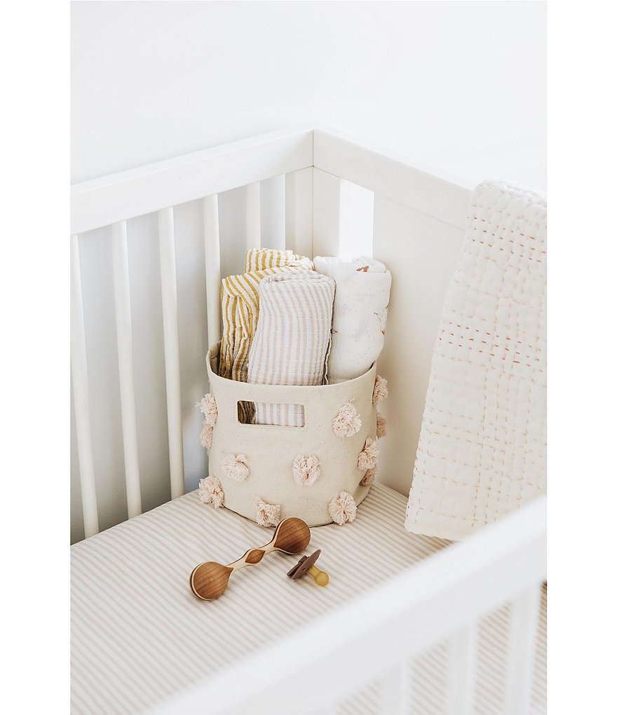 Edgehill Collection Hand-Woven Rattan Market Basket