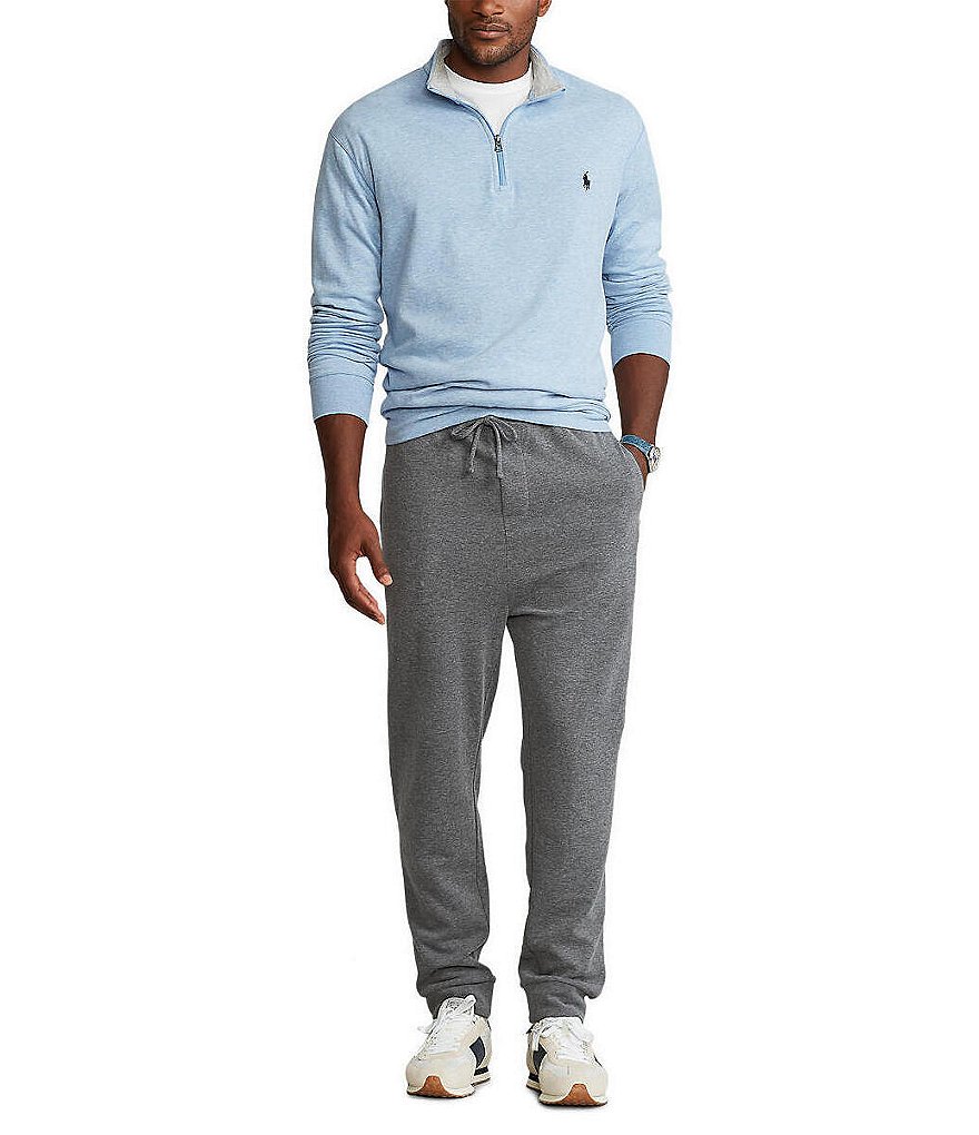 Cutter & Buck Big & Tall Traverse Stripe Performance Stretch Half-Zip Pullover