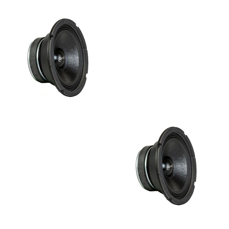 American Bass SQ 6.5 Coaxial 2 Way 6.5 In 25 Oz Neodymium Swivel Tweeter Speaker with Woven Carbon Glass Fiber Cone and Butyl Rubber Surround (2 Pack)