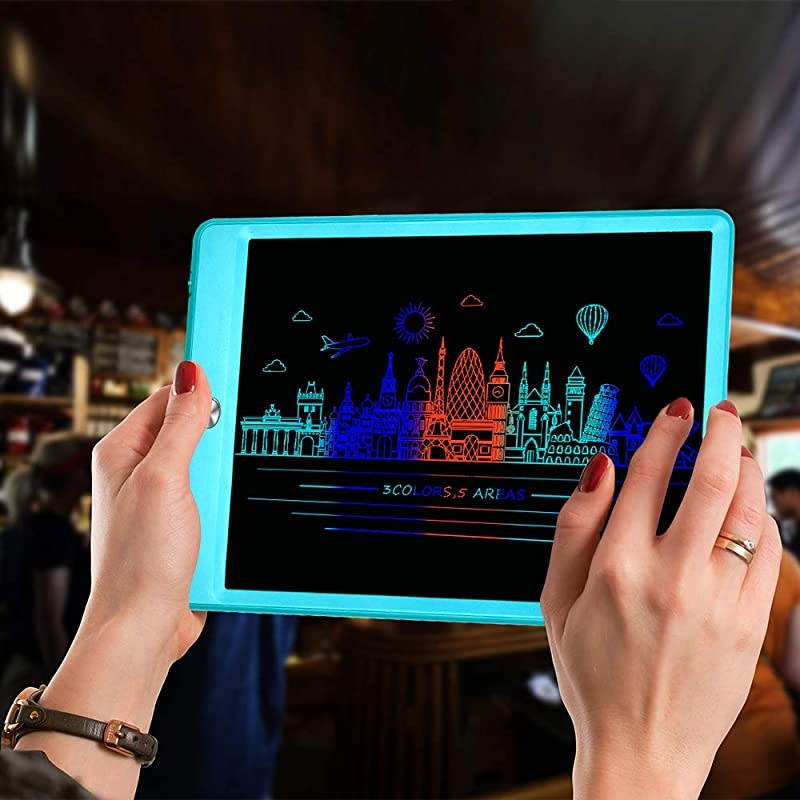 LCD Writing Tablets for Kids 10 inch Colorful Screen Electronic Drawing Pads Writing Board Drawing Tablet Doodle Board Writing Tablets Blue