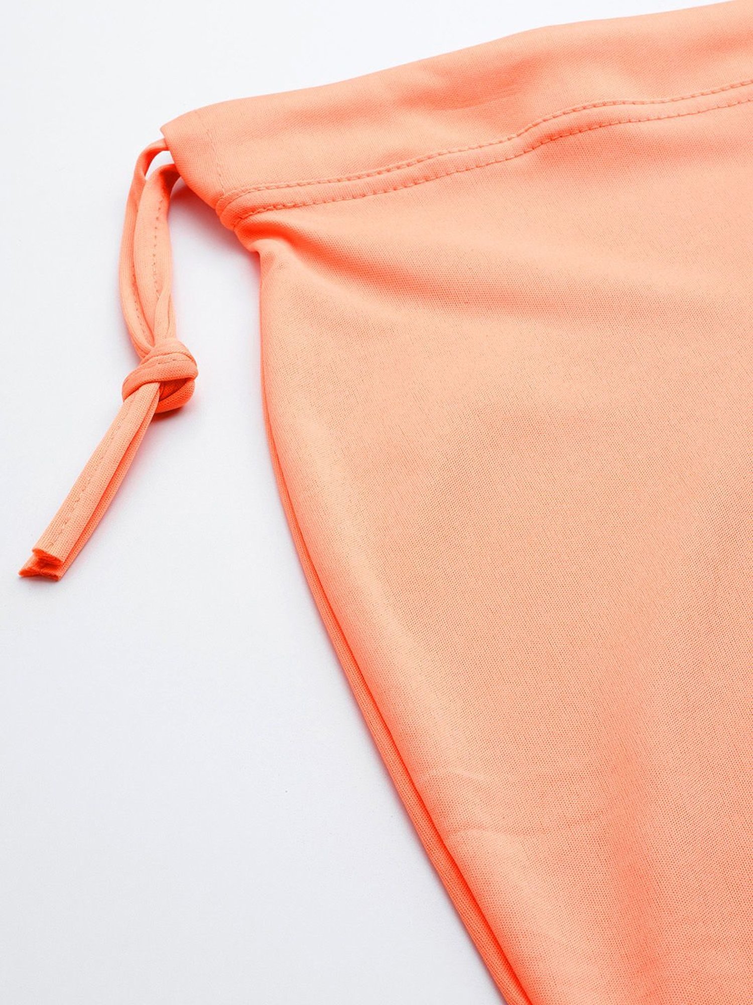 Ms.Lingies Peach Plain Saree Shapewear