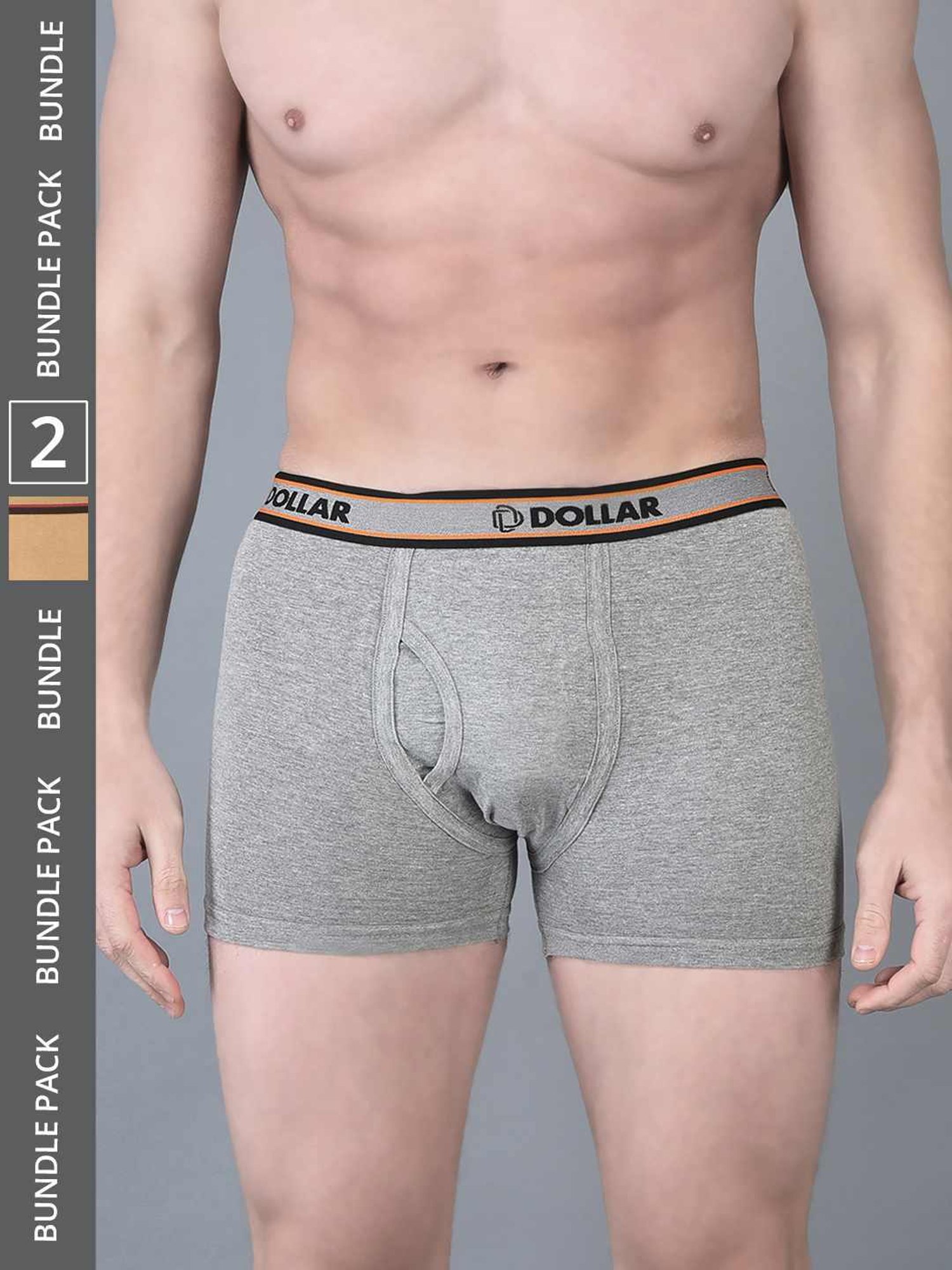 Dollar Bigboss Assorted Cotton Regular Fit Trunks - Pack Of 2