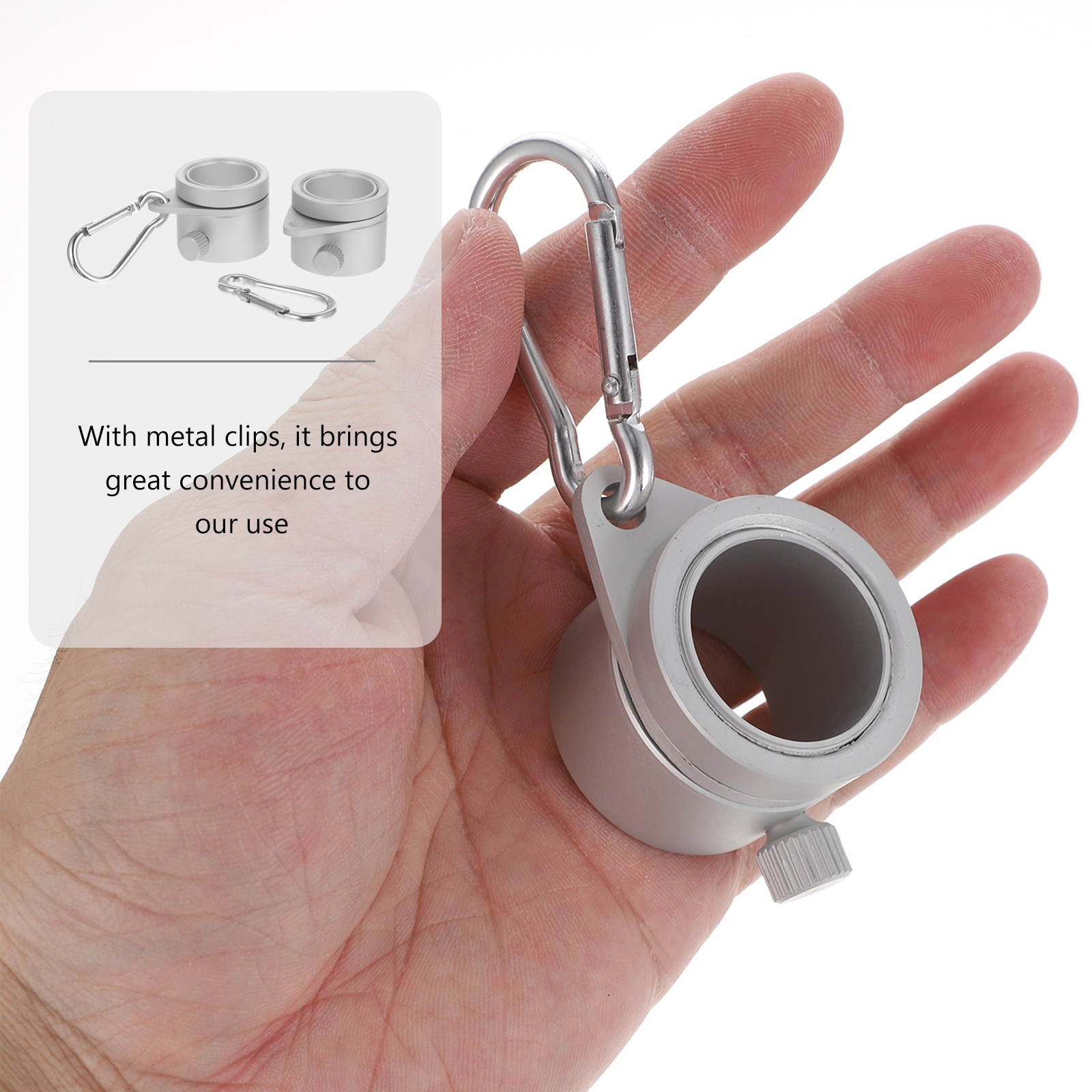 2Pcs Durable Useful Practical Flag Fasteners Flagpole Mounting Rings Flag Pole Parts