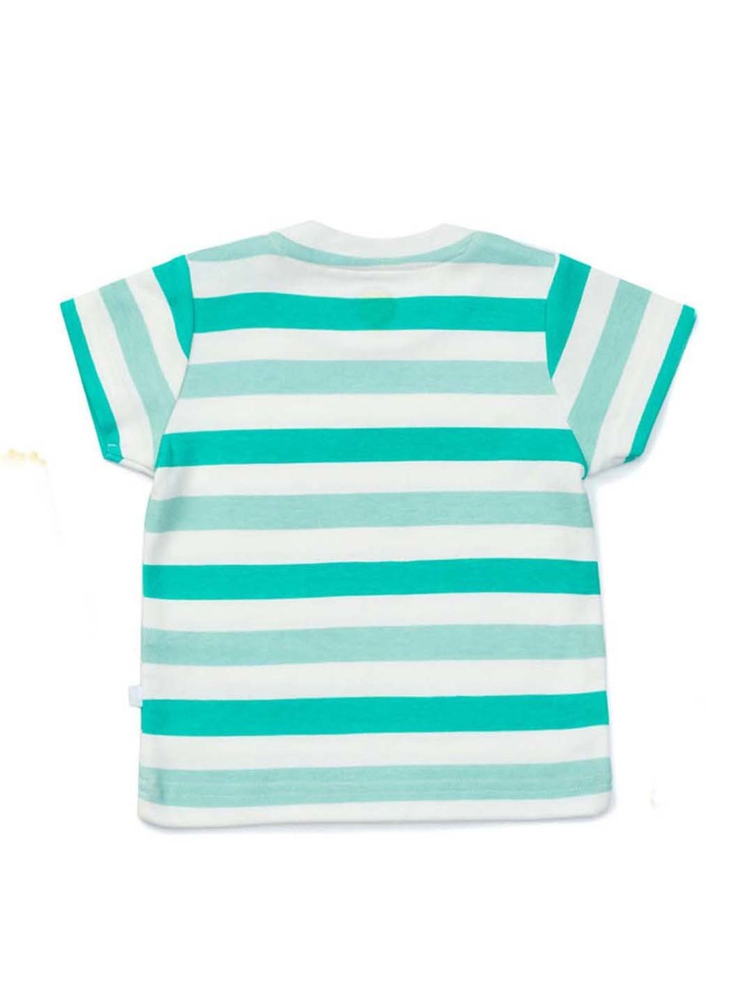 Pranava Kids Green & White Printed T-Shirt (Pack of 2)