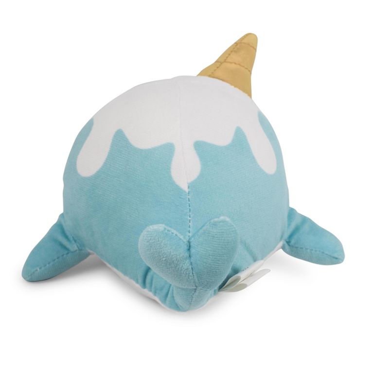 Se7en20 Glitter Galaxy 6-Inch Ice Cream Cone Horn Blue Narwhal Collectible Plush