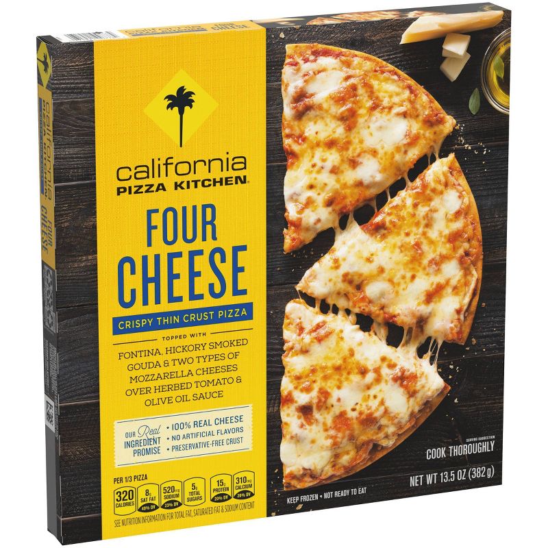 California Pizza Kitchen Crispy Thin Crust Four Cheese Frozen Pizza - 13.5oz