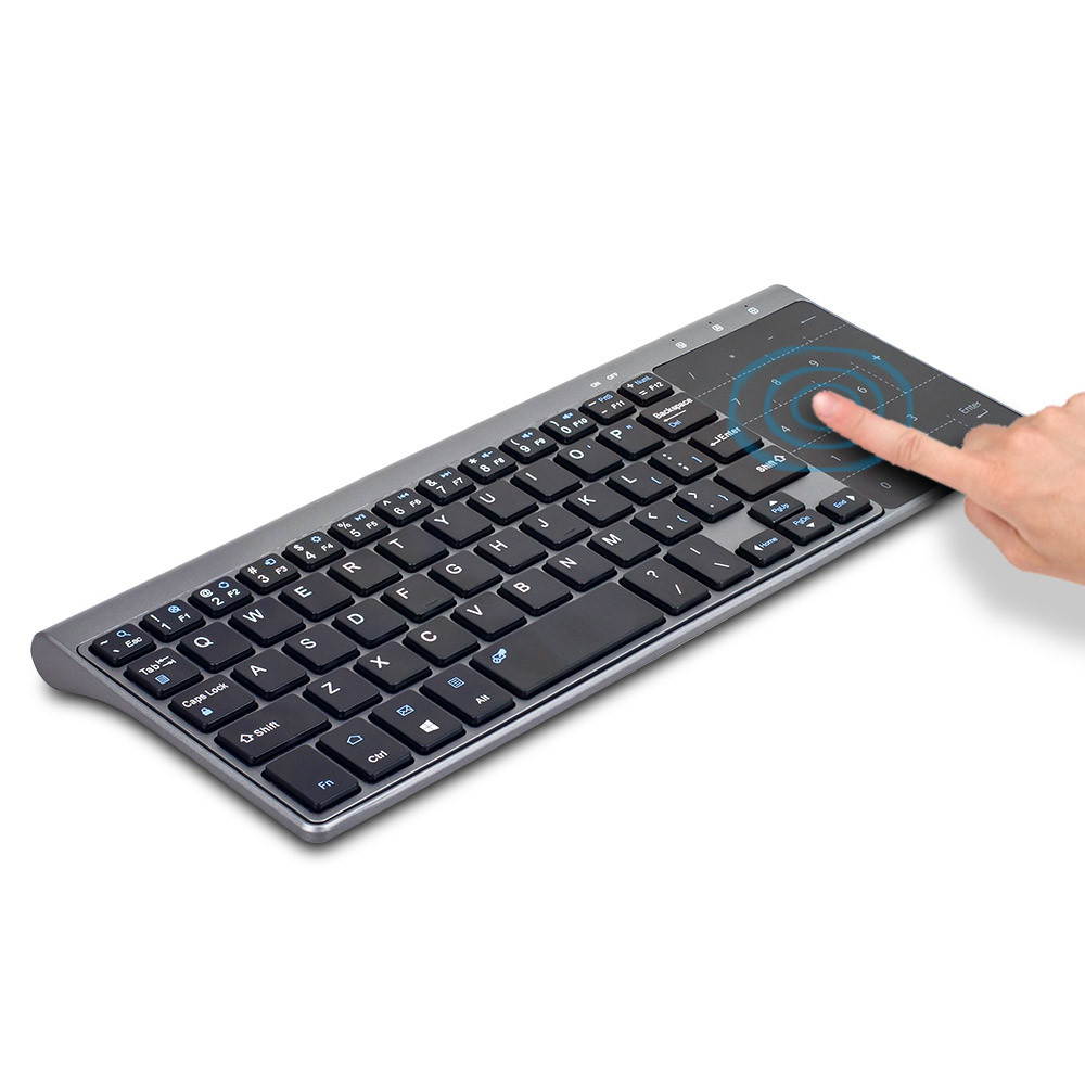 CHONCHOW 2.4G Mini Wireless Keyboard Touchpad Protable USB Keyboard Air Mouse for Mac PC Window 7/10 Vista Android Smart TV Box