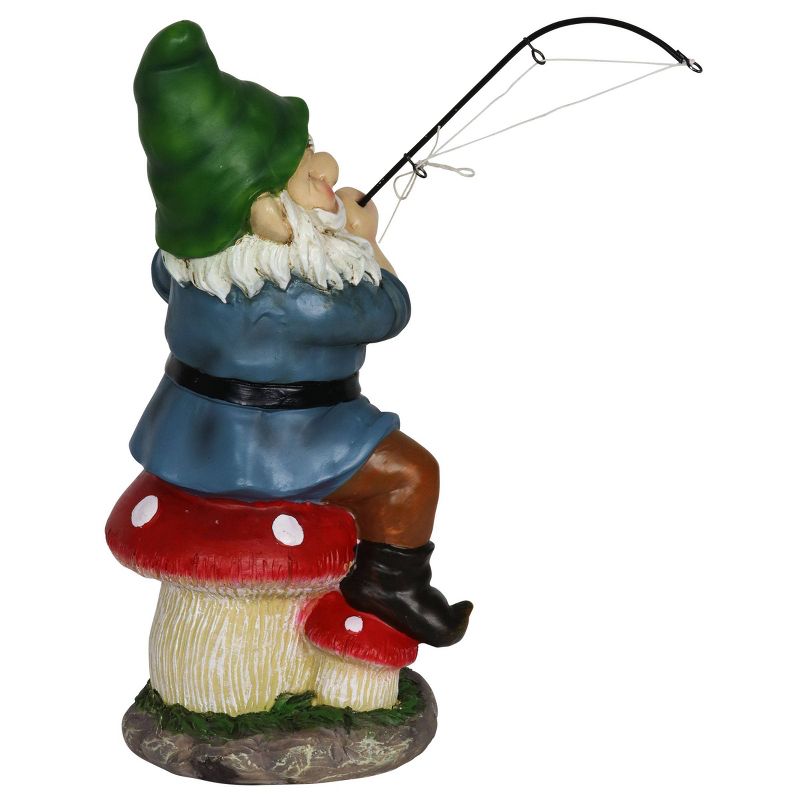 11.22" Resin Fishing Frankie Gnome Statue - Exhart
