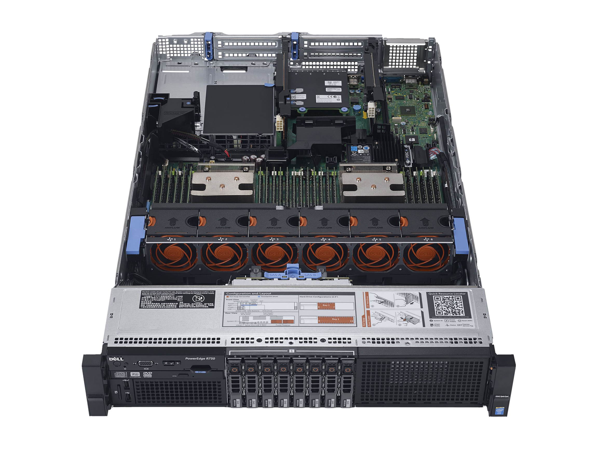 Dell PowerEdge R730 - Server - rack-mountable - 2U - 2-way - 2 x Xeon E5-2660V4 / 2 GHz - RAM 64 GB - SAS - hot-swap 2.5" - HDD 1.2 TB - G200eR2 - GigE - no OS - monitor: none