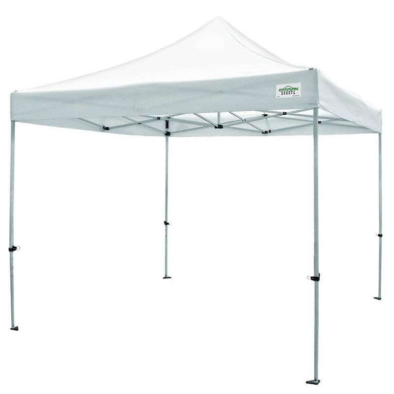 Caravan Canopy Domain 10 x 20 Foot Straight Leg Instant Canopy Tent Set, Black