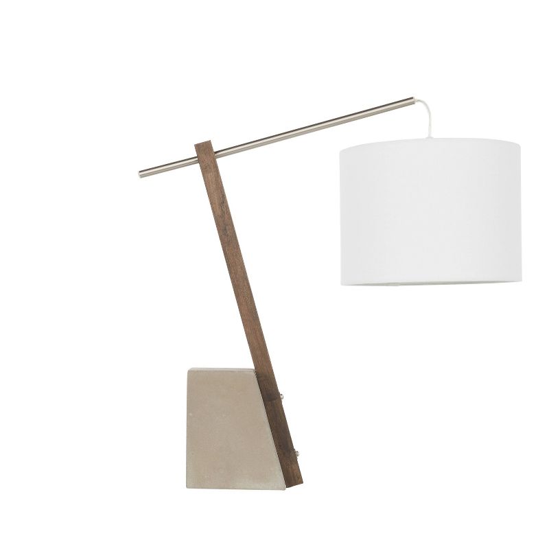 Robyn Table Lamp with Concrete Base and Shade (Includes LED Light Bulb) White - LumiSource