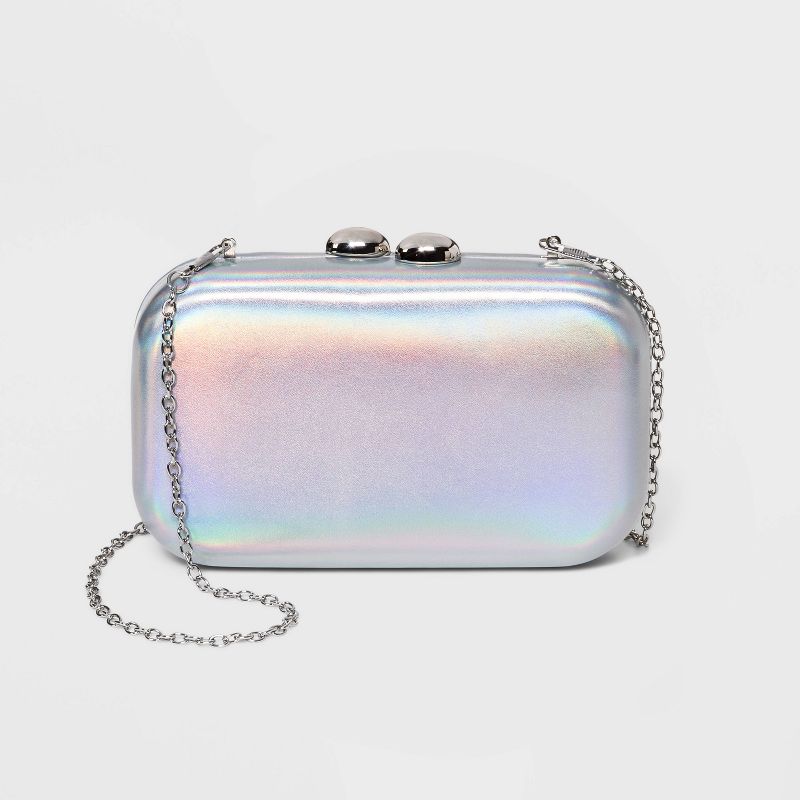 Estee & Lilly Kiss Lock Clasp Rectangle Mini Clutch