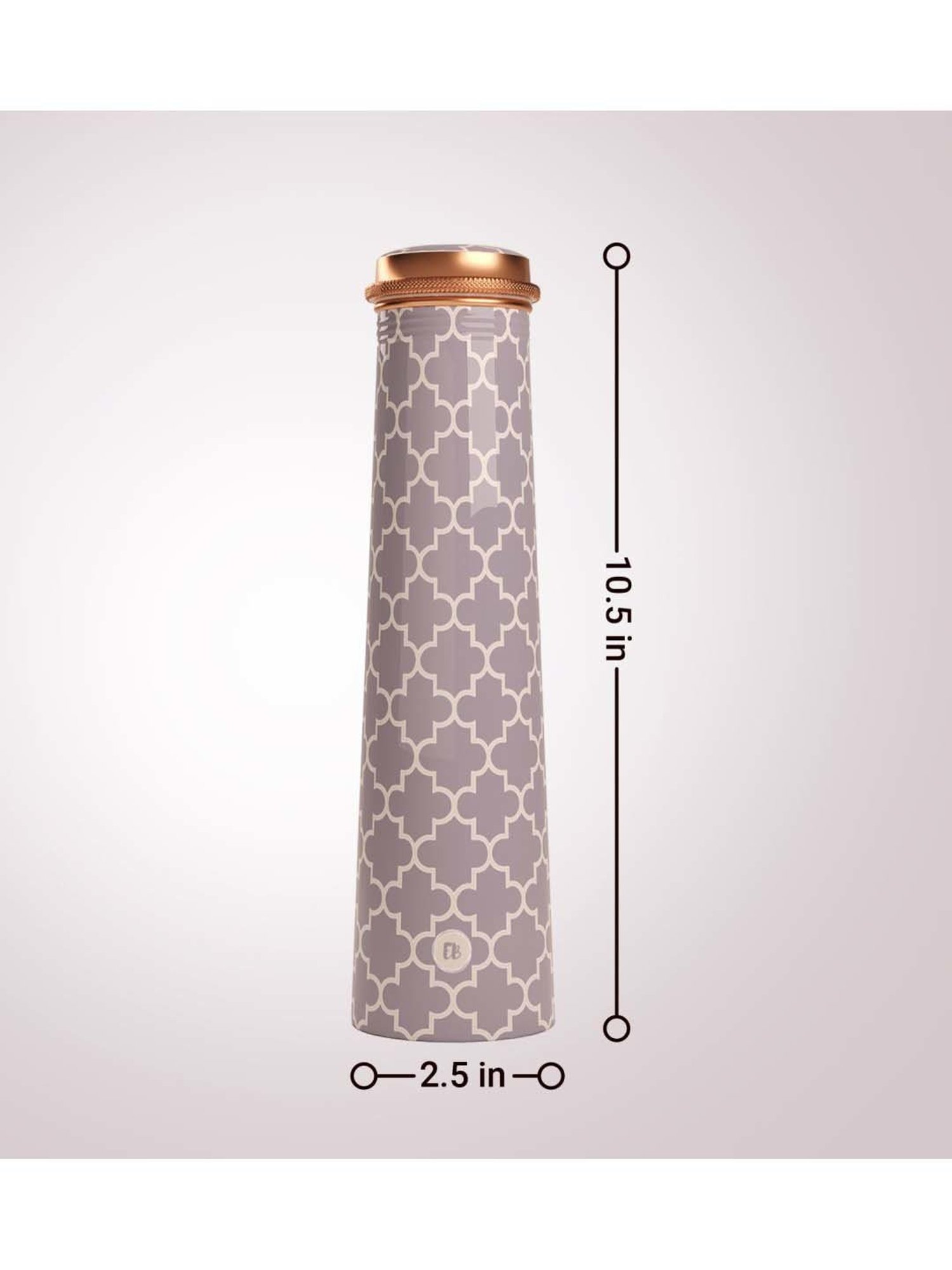 Everything Beautiful Grey Copper Water Bottle - Slim (0.75 L)