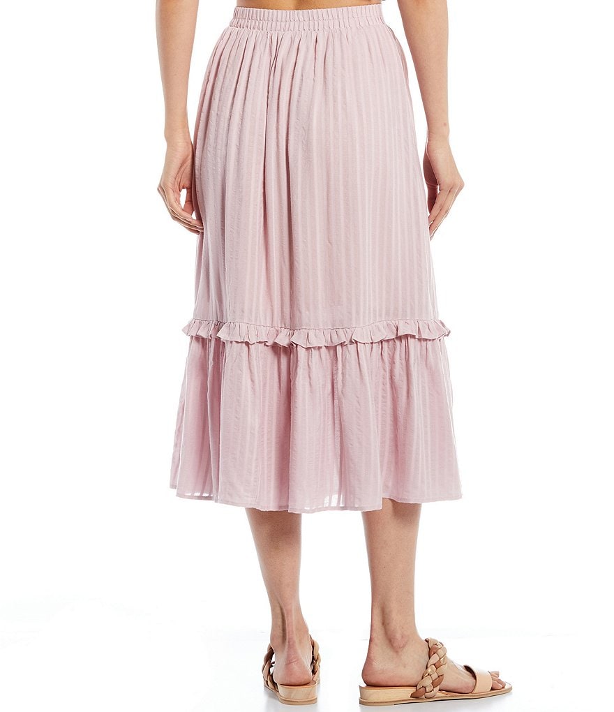 Shabby Chic Fauna Tiered High Rise Coordinating Midi Skirt