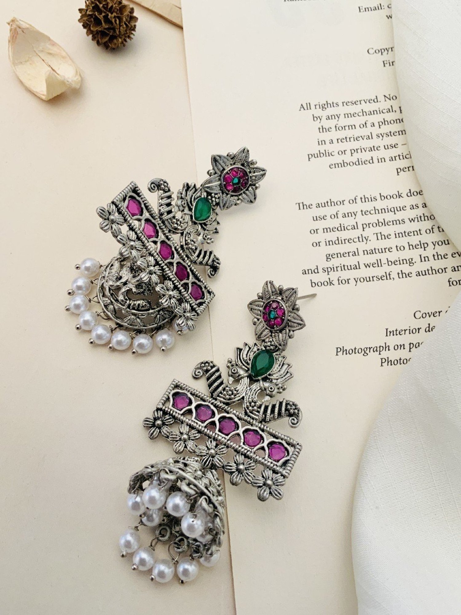 Abdesigns High-Quality Ornamental German Silver Earrings