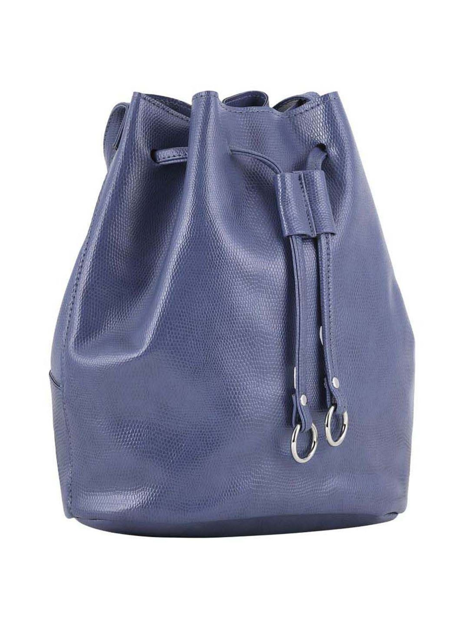Toteteca Blue Textured Medium Sling Handbag