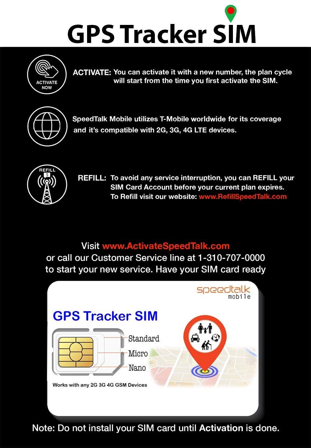 SpeedTalk Mobile Multi-Purpose Triple Cut SIM Card Starter Kit - No Contract (Universal SIM: Standard, Micro, Nano)
