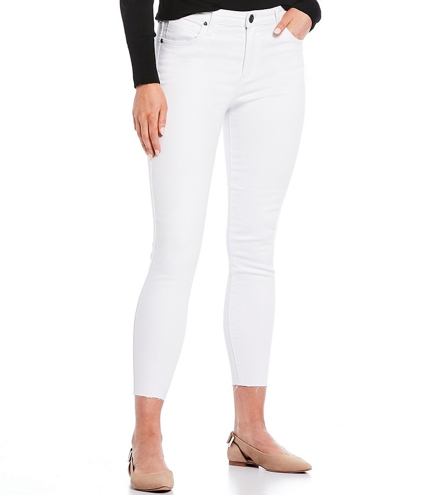 KUT from the Kloth Connie High Rise Raw Hem Ankle Skinny Jeans