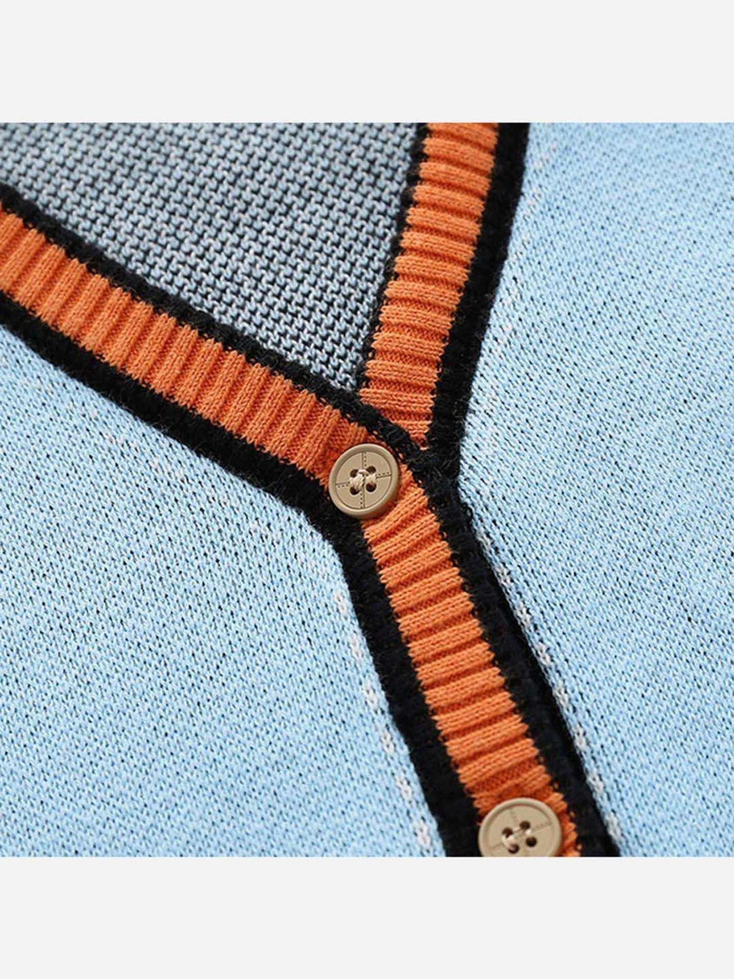 Little Surprise Box Blue Printed Full Sleeves Cardigan