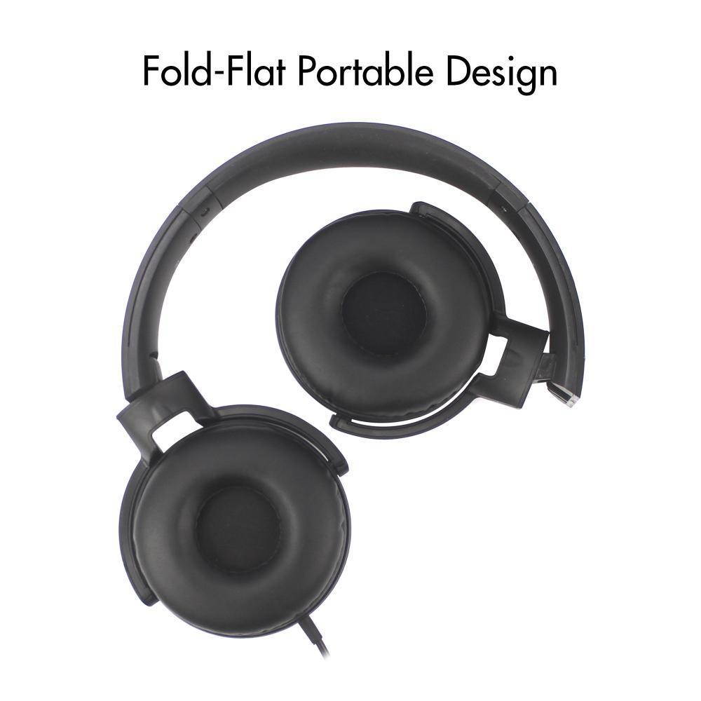 MAGNAVOX Black HPMV5026MBK Foldable Stereo Headphone