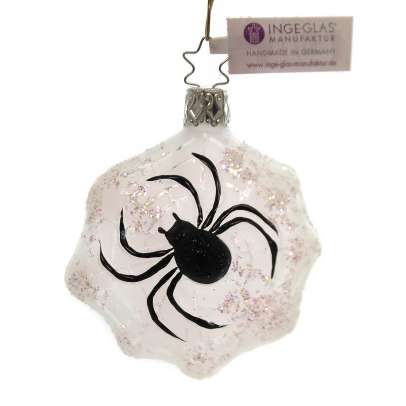 Inge Glas 3.0" Spinning Christmas Ornament Halloween Spider  -  Tree Ornaments