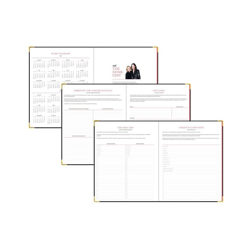 2021-22 Academic Planner 8" x 10" Hard Cover Weekly/Monthly Bookbound Black Bookcloth - The Home Edit