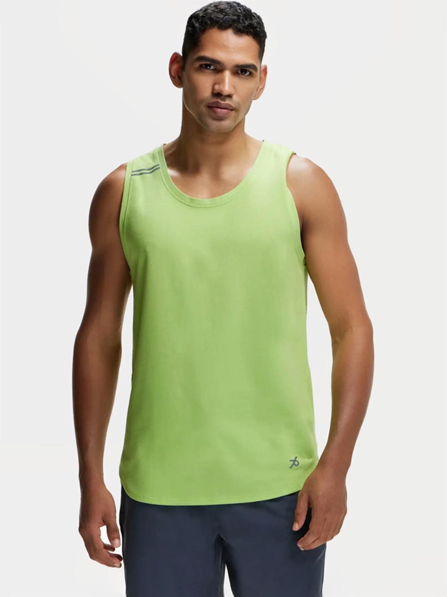 Jockey MV06 Men's Super Combed Cotton Blend Solid Low Neck Tank Top With Breathable Mesh