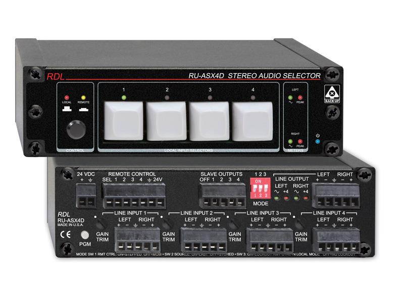 4x1 Stereo Balanced Audio Switcher/Terminal Block
