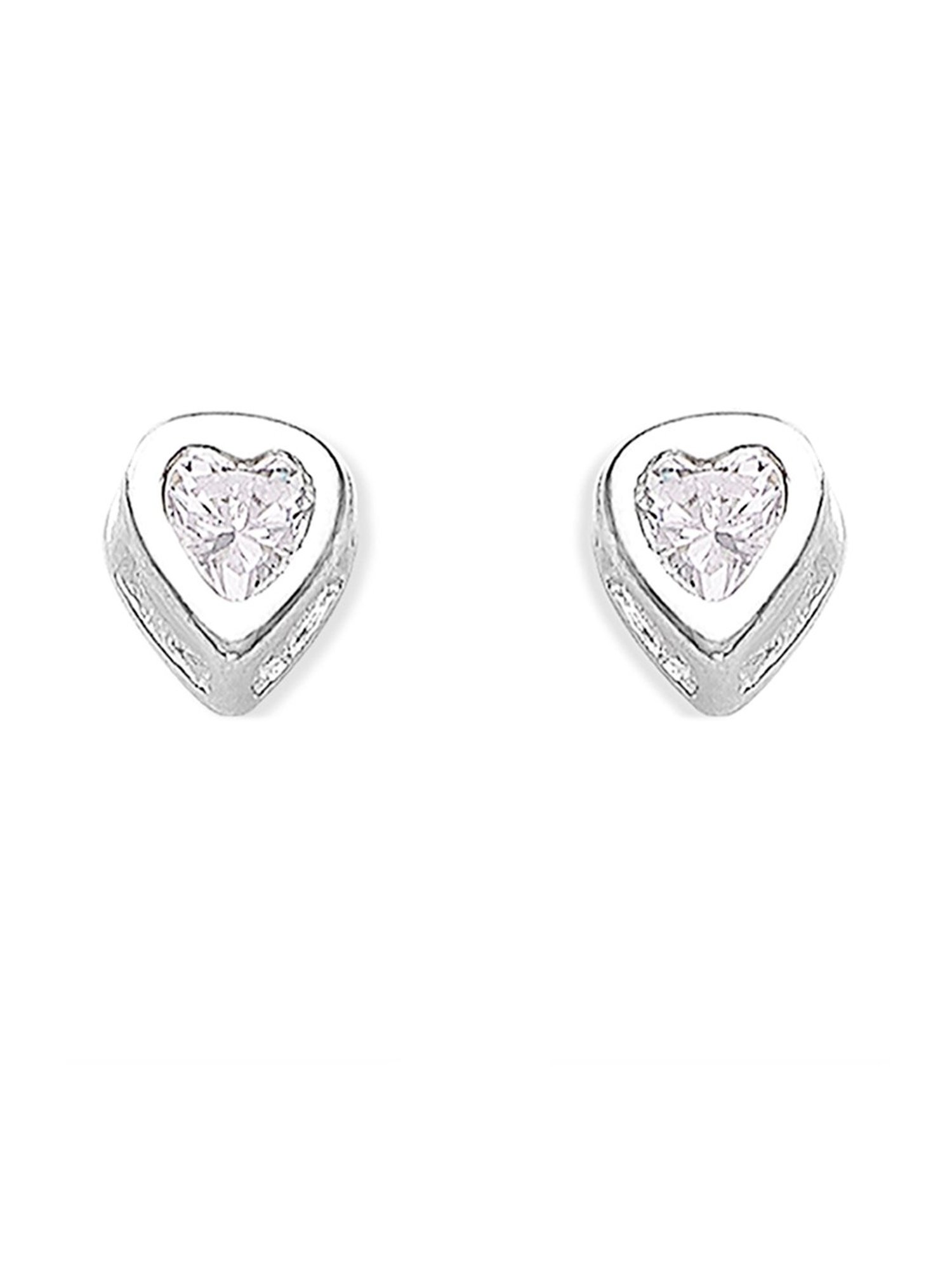 Taraash Heart 92.5 Sterling Silver Earrings