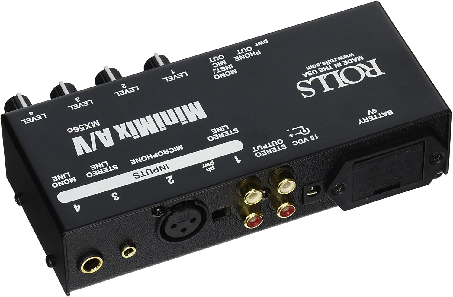 Rolls MX56C MiniMix A/V Battery Powered Mixer