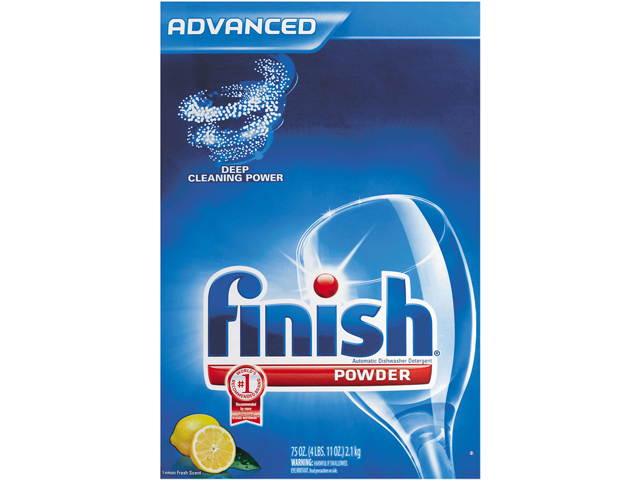 FINISH 51700-78234 Automatic Dishwasher Detergent, Lemon Scent, Powder, 2.3 qt. Box, 6 Boxes/Ct