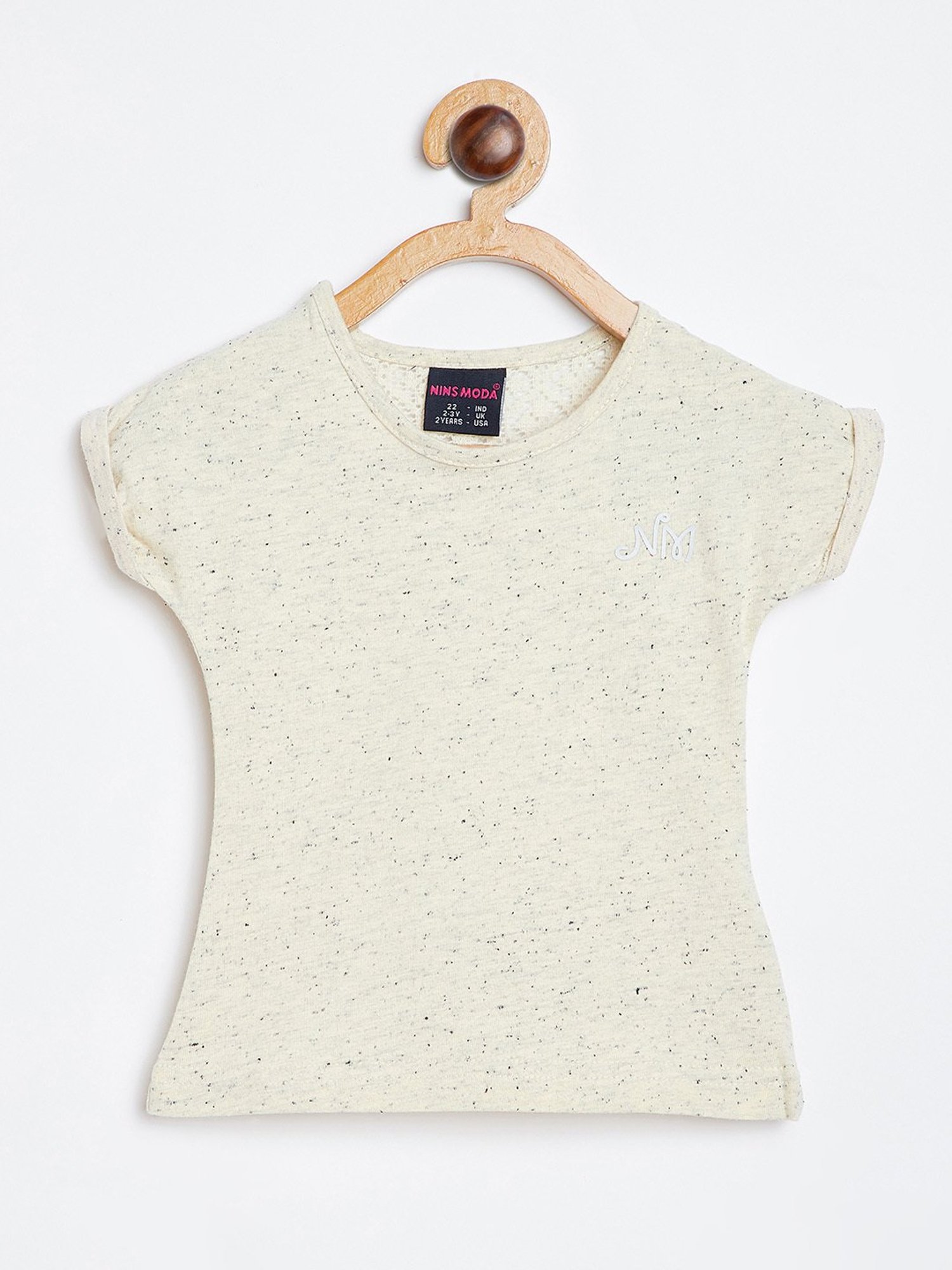 NINS MODA Kids Cream Textured Top