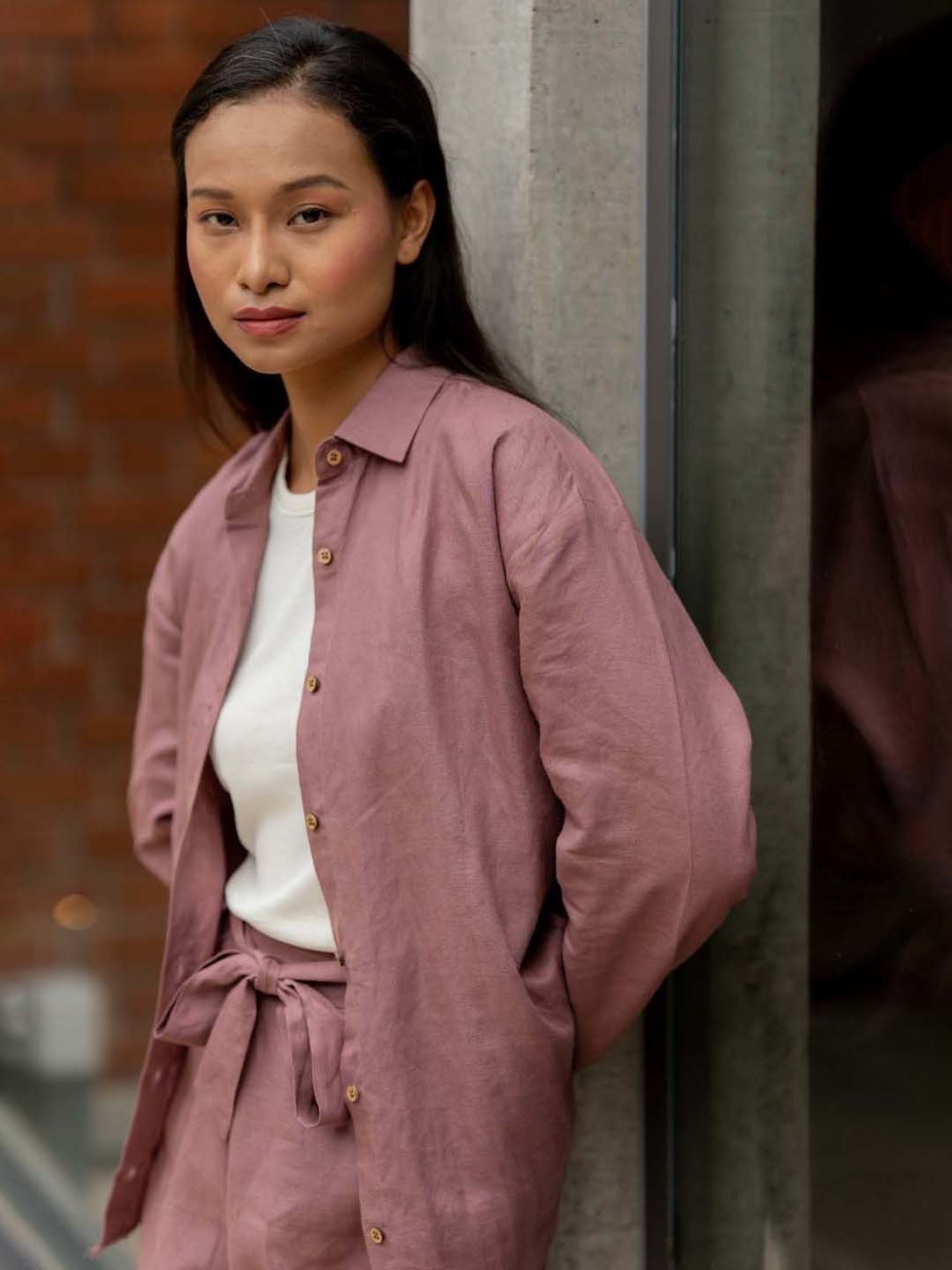 Anousshka Wood Rose Oversized Shirt